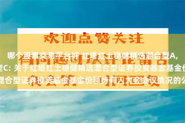 哪个股票交易平台好 红塔红土稳健精选混合型A,红塔红土稳健精选混合型C: 关于红塔红土稳健精选混合型证券投资基金基金份额持有人大会会议情况的公告