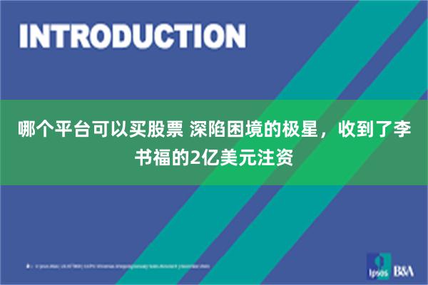 哪个平台可以买股票 深陷困境的极星，收到了李书福的2亿美元注资